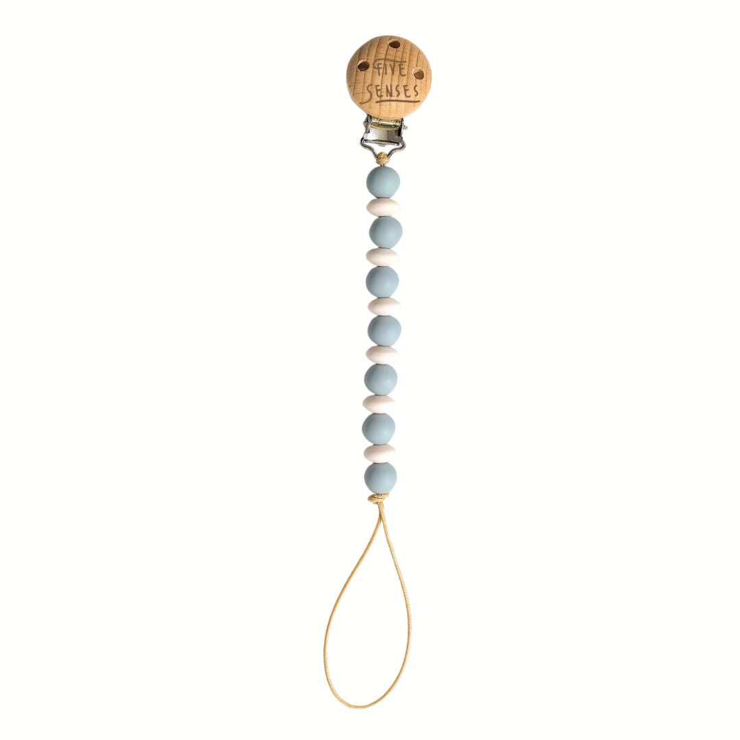 Five Senses - Pacifier Clip Grey