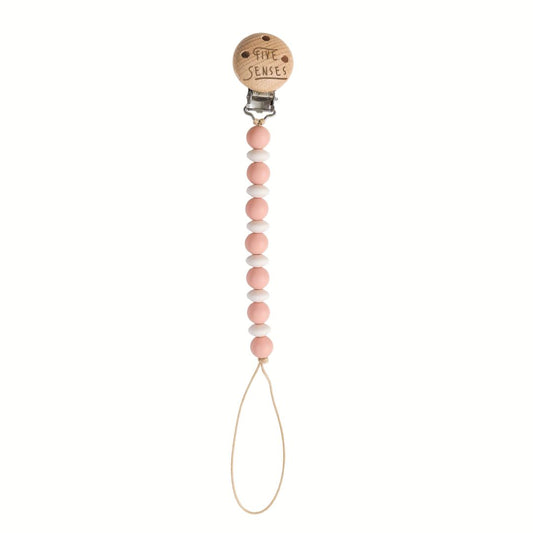 Five Senses - Pacifier Clip Blush